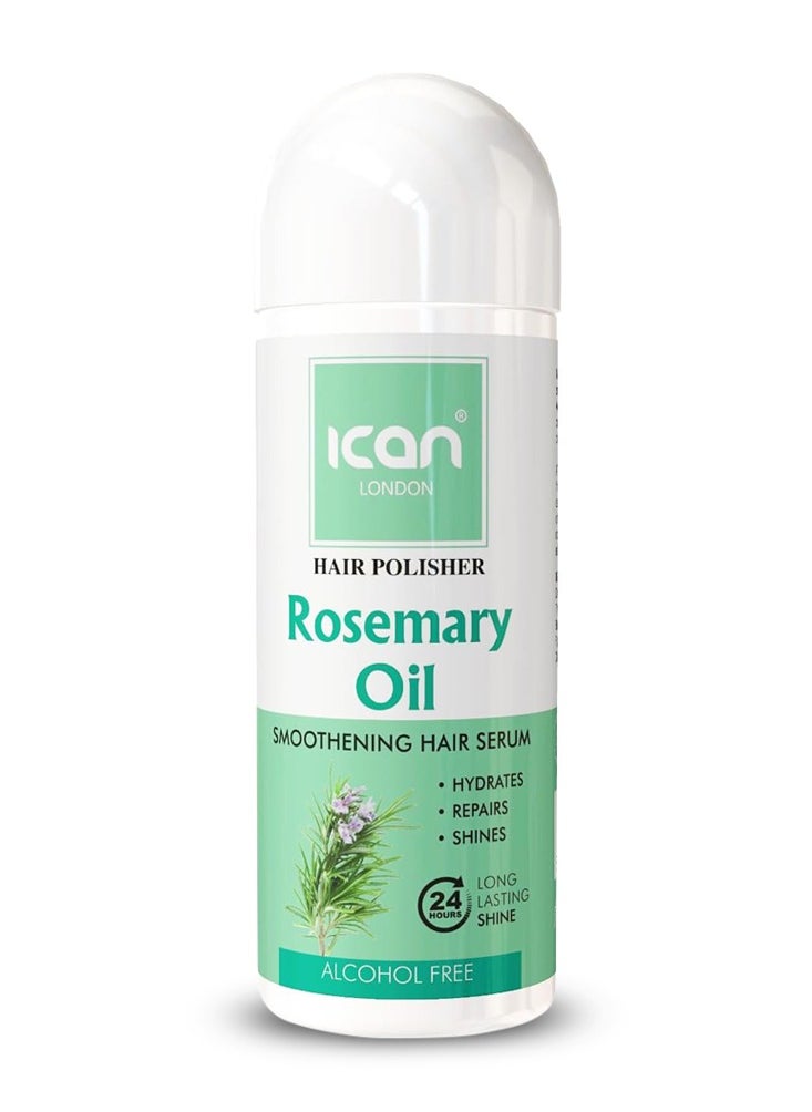 iCan London ican London Hair Polisher Rosemary Oil Smoothening Hair Serum Alcohol Free 207ml 