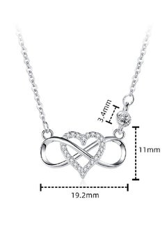 Generic Women's Necklace,S925 Sterling Silver Heart with Butterfly Bow Pendant with Chain,Fashion Jewelry Necklaces Gift for Women,Girlfriend,Wife,Lovers,Dating,Birthday-Rose Gold  - Image 2