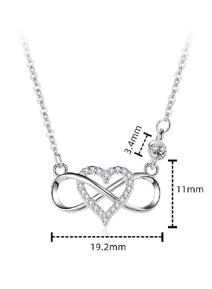 Women's Necklace,S925 Sterling Silver Heart with Butterfly Bow Pendant with Chain,Fashion Jewelry Necklaces Gift for Women,Girlfriend,Wife,Lovers,Dating,Birthday-Rose Gold - Image 2