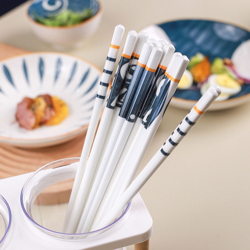 8Pcs Japanese Ceramic Chopsticks Kitchen Accessories (Assorted Color) - Image 2