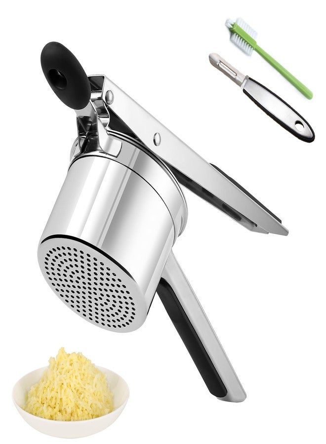 Amroicus Potato Ricer Stainless Steel, Large Potato Masher 15oz, Heavy Duty Ricer Kitchen Tool for Perfect Mashed Potatoes, Potato Press and Mash Kitchen Gadget, Spaetzle Maker for Noodle - Image 1