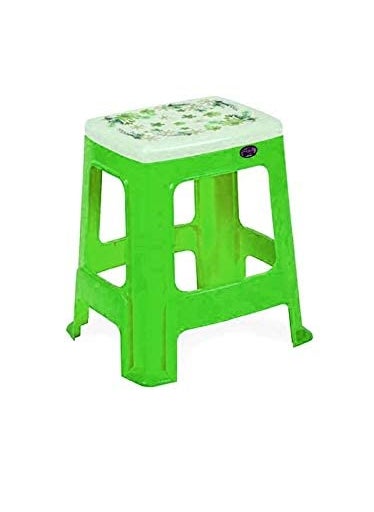 NILKAMAL Nilkamal Printed Stool (STL 24) for Home Elegant Design (Green)  - Image 1