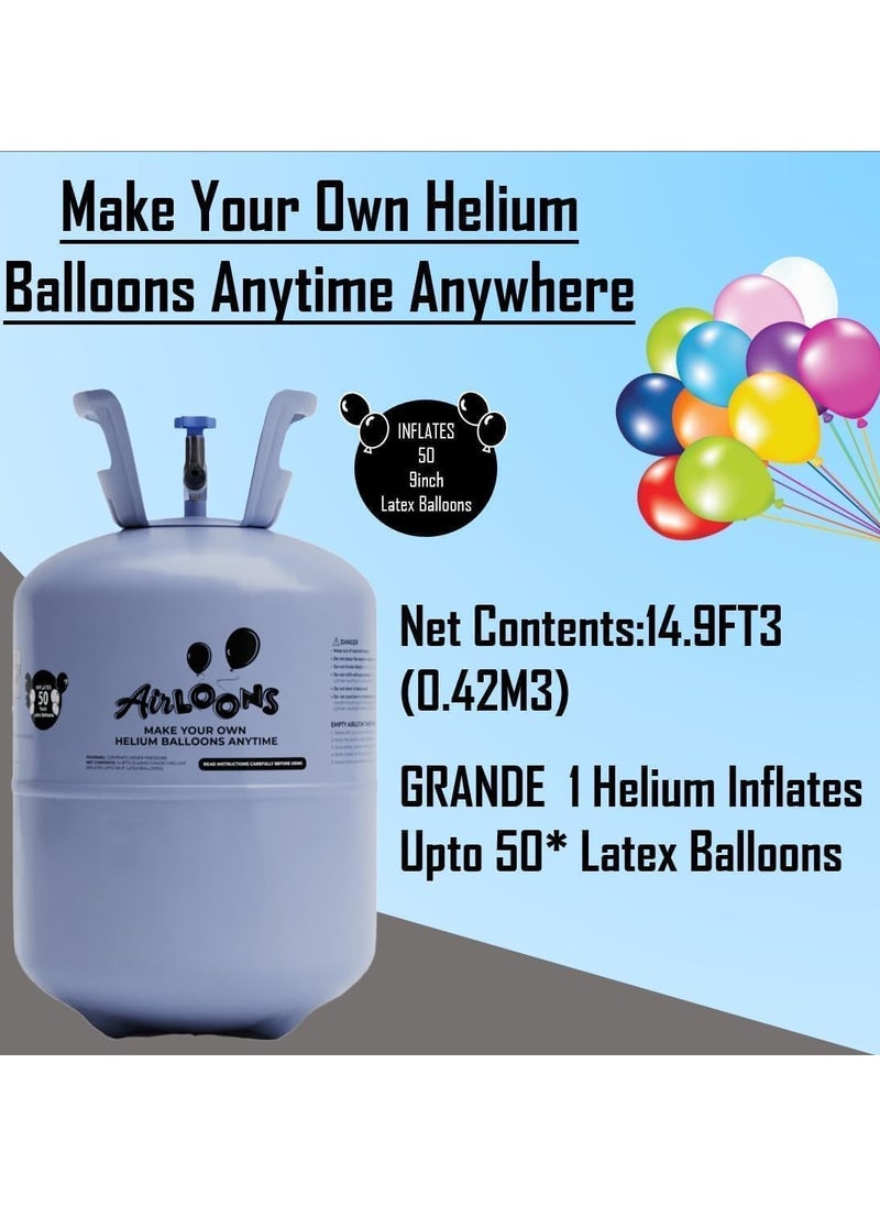 Airloons Airloons Portable Helium Balloon Kit Disposable Tank - Includes 3 Tanks, 150 Latex Balloons (9inch), Ribbon Perfact For Birthday Party Supplies, Anniversary, Ramadan iftar decor, Eid celebration  - Image 4