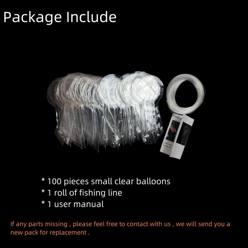Efay Small Clear Balloons, 100pcs Mini Bubble BoBo Balloons Latex Free Tiny Crystal Tranparent for Mermaid/Shark/Bridal Shower/Under the Sea/Birthday Party Decor - Image 4