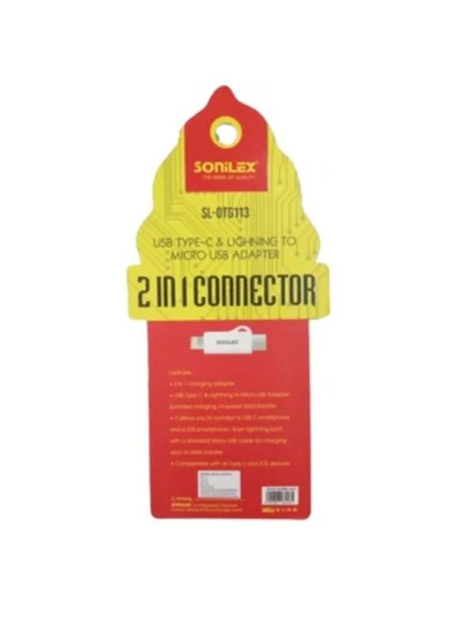 Sonilex SL-OTG113 2-in-1 OTG USB Type-C to Micro USB Adapter - Image 2