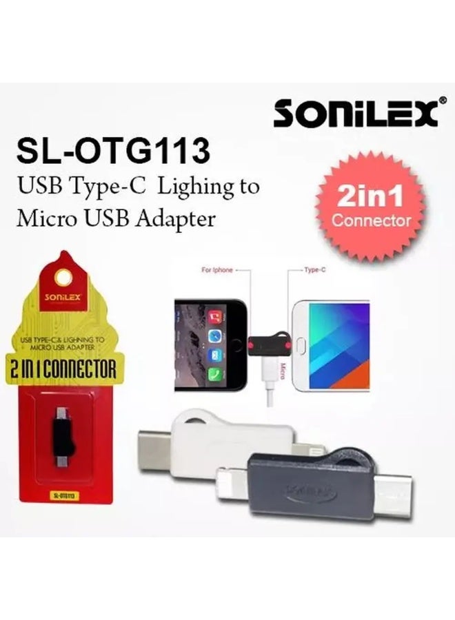 Sonilex SL-OTG113 2-in-1 OTG USB Type-C to Micro USB Adapter - Image 1