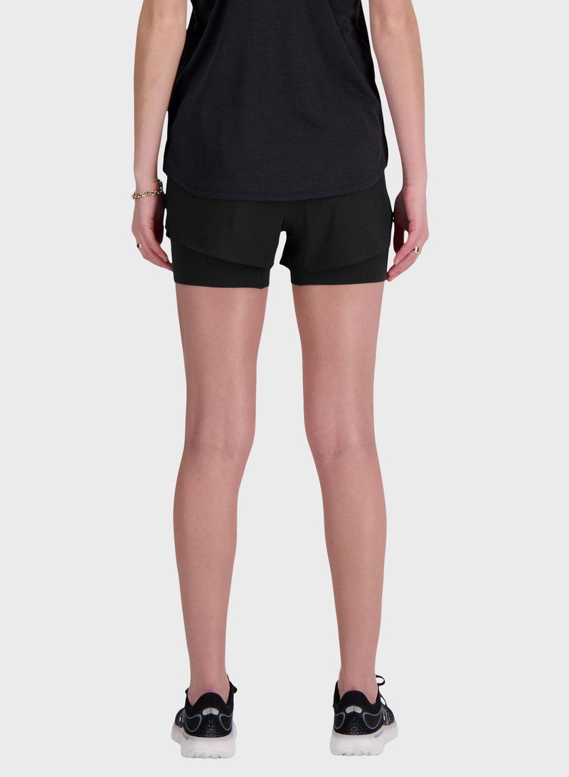 نيو بالانس شورت بدون خياطة 2 في 1 مقاس 3 بوصة - Image 2