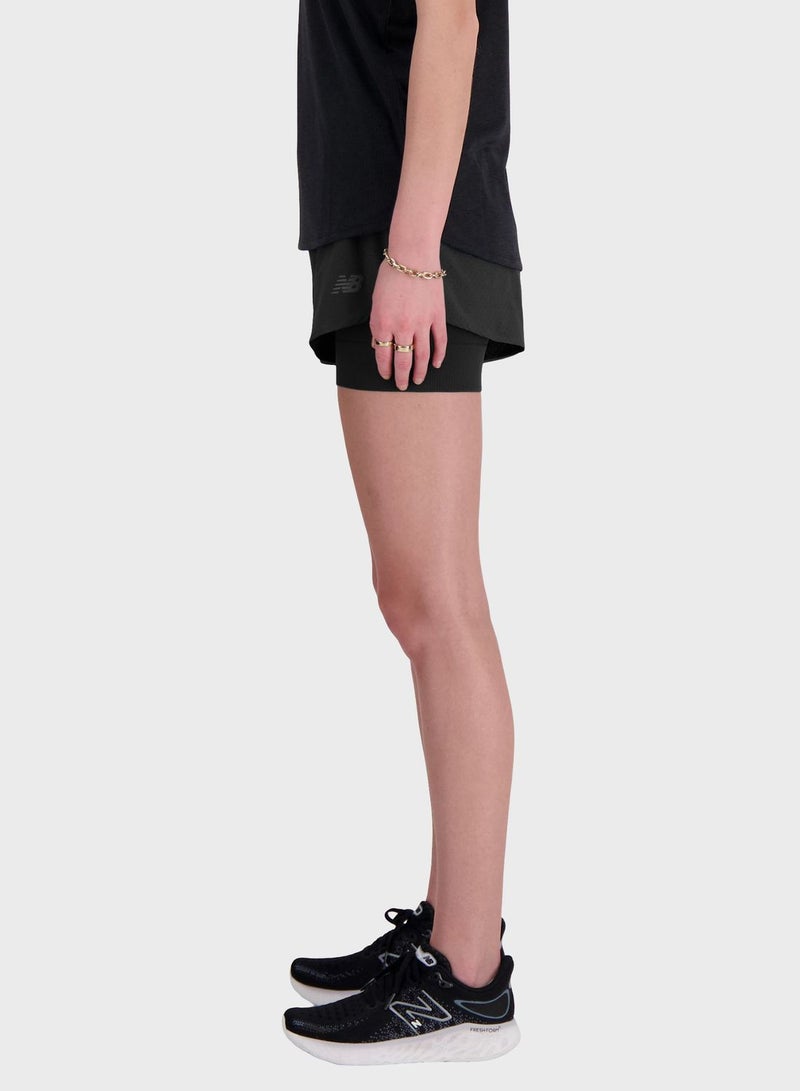 نيو بالانس شورت بدون خياطة 2 في 1 مقاس 3 بوصة - Image 5