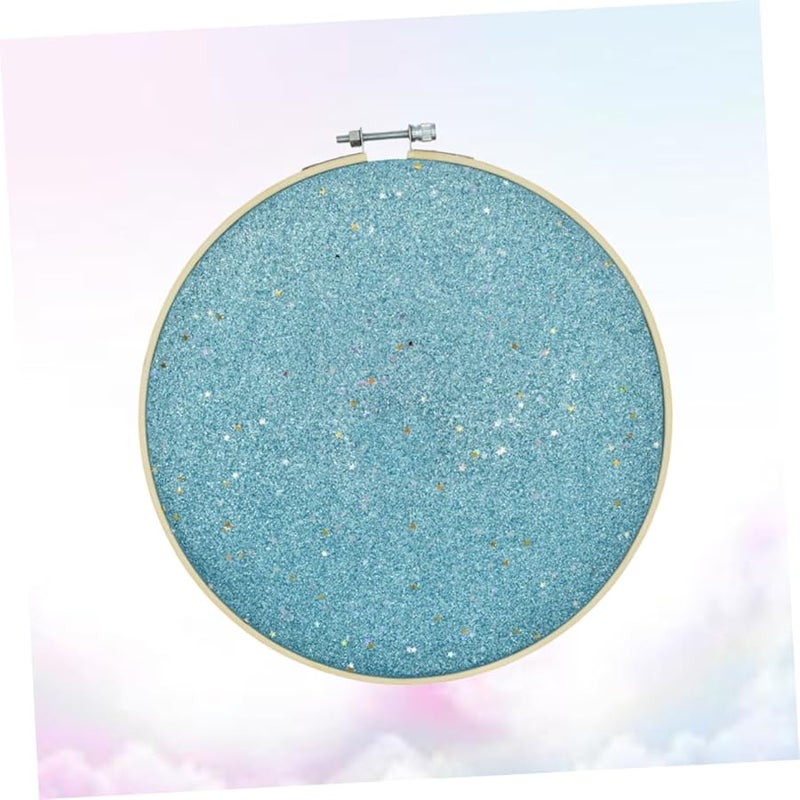 لوحة عرض بروشات من قماش الكانفس اللامع باللون الأزرق السماوي، معلق حائط منظّم للمجوهرات وحامل دبابيس - Image 4