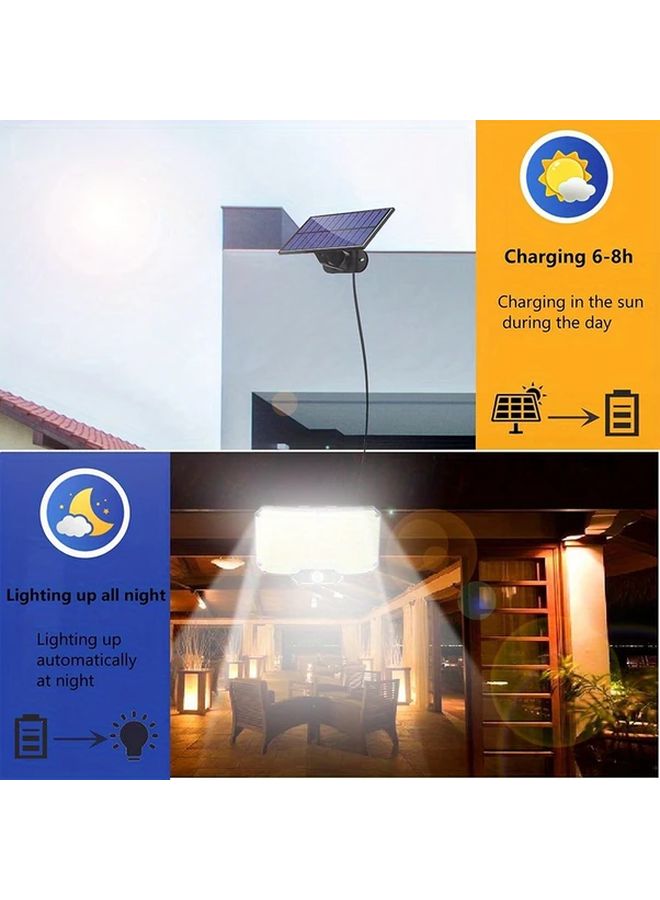 1 قطعة ضوء جدار خارجي بالطاقة الشمسية، 234 مصباح LED، حساس حركة، جهاز تحكم عن بعد، 3 أوضاع للممر والفناء والحديقة - Image 4
