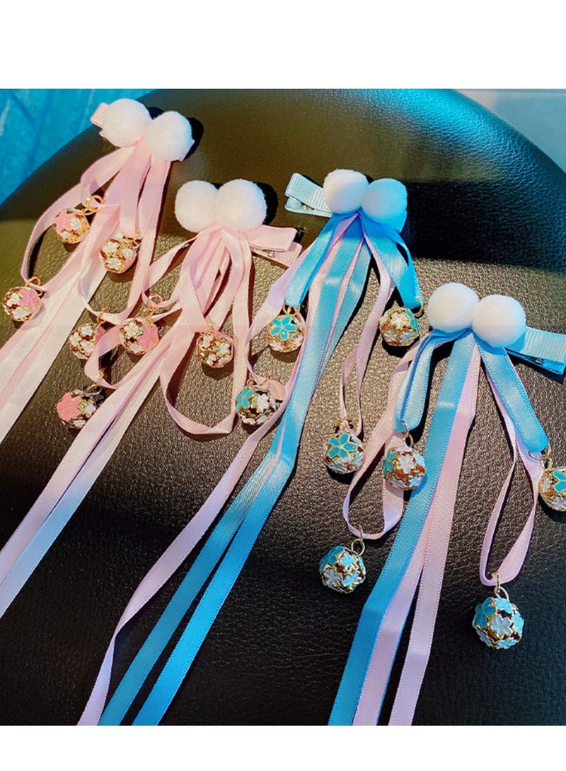 دايتويز مشابك شعر صينية للأطفال، شرائط شرابات معلقة دبابيس شعر لحفلات رأس السنة الجديدة، مستلزمات التصوير الفوتوغرافي، زوج واحد - Image 5