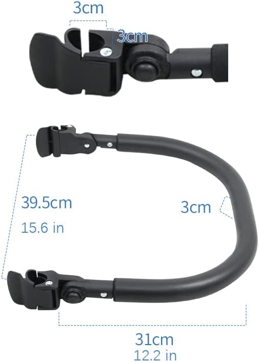 ROMIRUS Adjustable Stroller Bumper Bar Handlebar Compatible for Babyzen YOYO/YOYO 6+/ YOYO 2 (Oxford Cloth) - Image 3