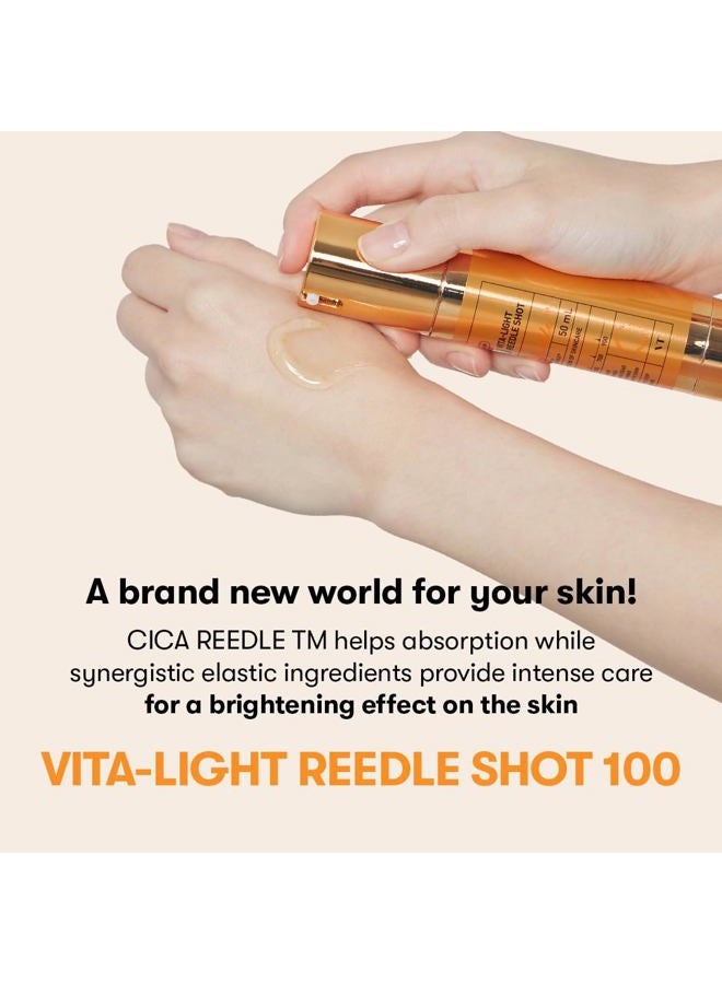 VT Cosmetics Vita-Light Reedle Shot 100, Serum with Vitamin C Capsules, Vitamin E, Hydrating Care, Korean Skincare for Sensitive Skin 1.69Fl Oz(50ml) - Image 3