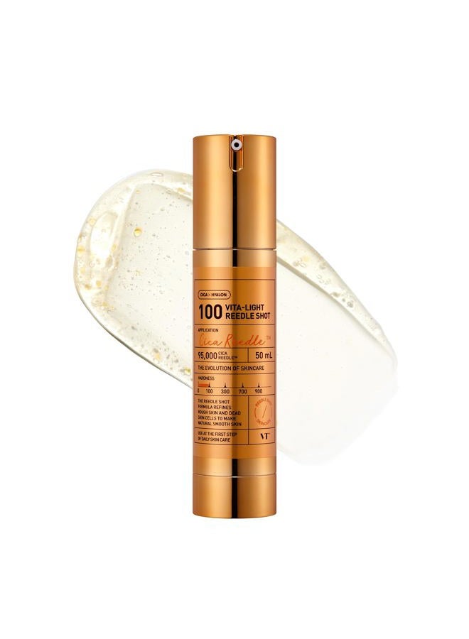 VT Cosmetics Vita-Light Reedle Shot 100, Serum with Vitamin C Capsules, Vitamin E, Hydrating Care, Korean Skincare for Sensitive Skin 1.69Fl Oz(50ml) - Image 1