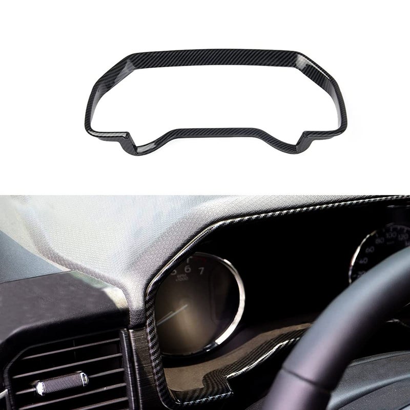 Keptrim ABS Carbon Fiber Dashboard Center Console Dash Board Trim for Ford F150 2021 2022 2023