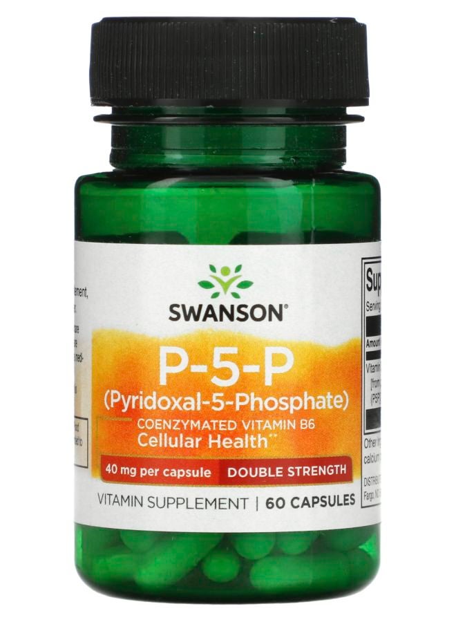 P-5-P قوة مزدوجة 40 ملغ لكل كبسولة 60 كبسولة