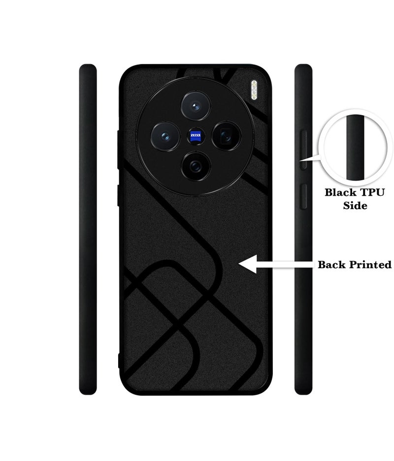 Casotec Zig-Zag Black Line Design Premium 2D Printed Metal Back Case Cover for Vivo X200 5G - Image 2