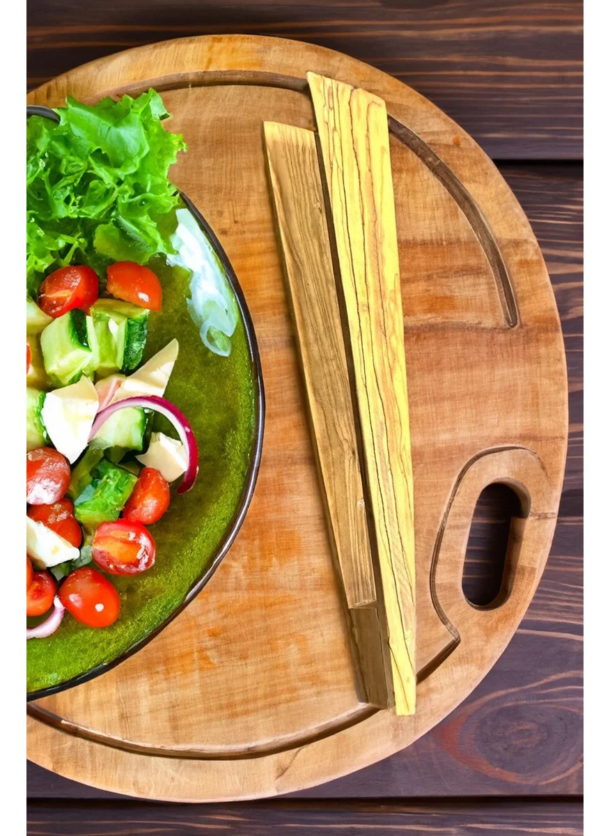 Maison Art Olive Wood Tongs | 1 Handmade Wooden Tongs