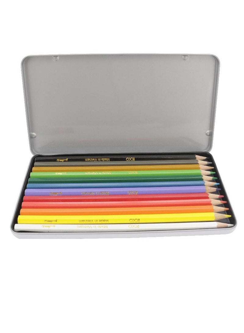 روكو طقم أقلام ألوان خشبية مكون من 12 قطعة متعدد الألوان - Image 2