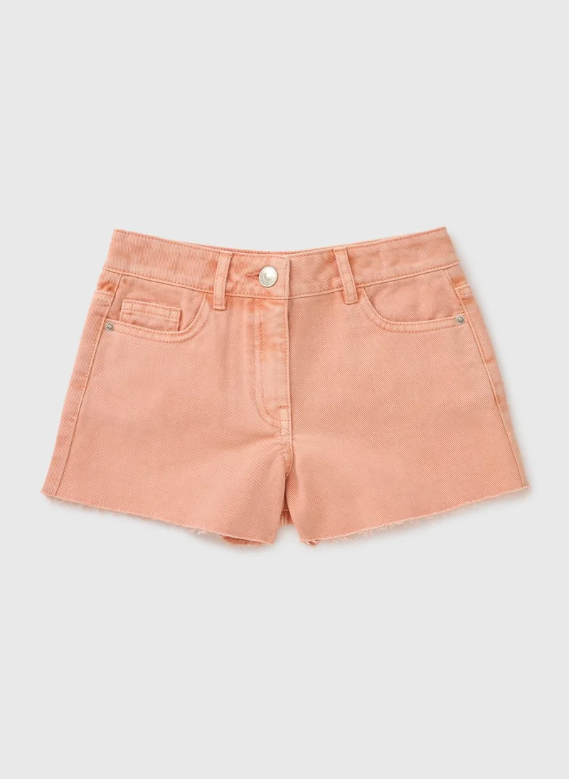 Matalan Girls Peach Denim Shorts