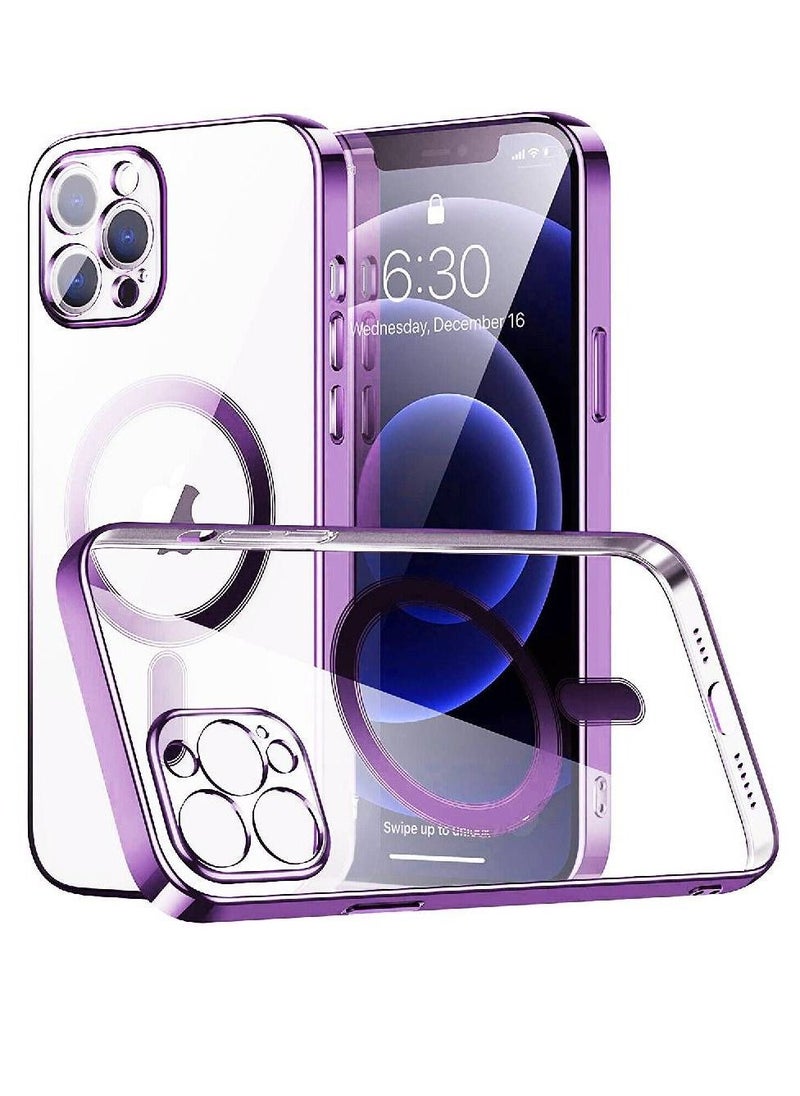 ZOOMEE - Protective Luxury Hybrid Magnetic Magsafe Charging Case Cover For iPhone 14 Pro Max Purple - Image 1