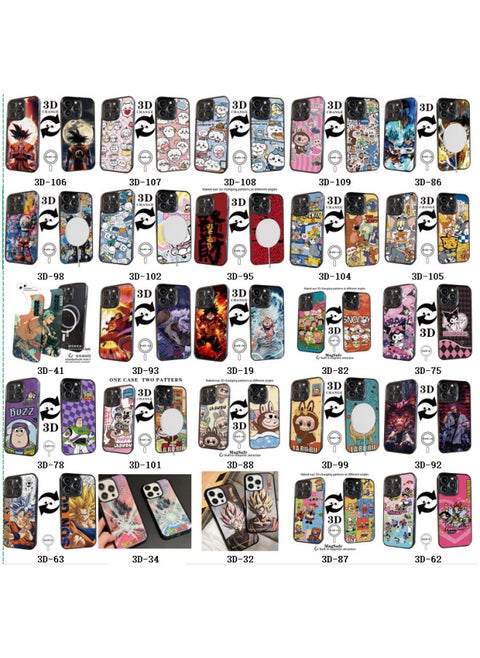 Diablo Anime Japanese And Korean Cartoon Phone Case For SamsungS25ultra S23S243D Variable Color Change Anti-slip-Color:[For Samsung3d Angle Change Picture] 3d-98kaws Graffiti-Applicable Models:For SamsungS23