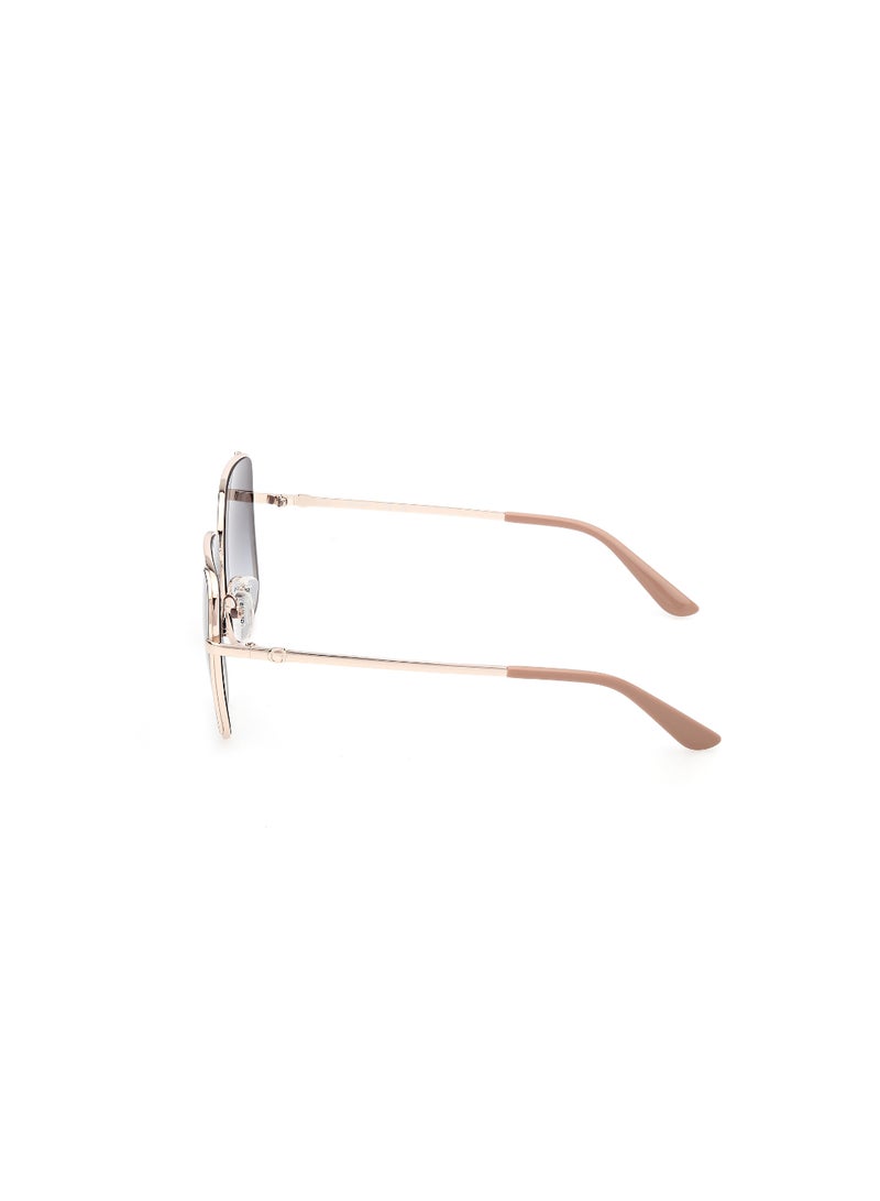 GUESS FULL RIM FEMALE SQUARE GOLD METAL SUNGLASSES - Image 2