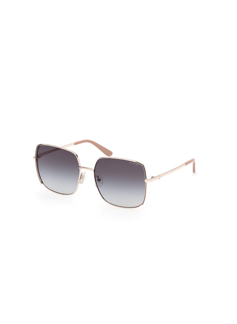 GUESS FULL RIM FEMALE SQUARE GOLD METAL SUNGLASSES - Image 1