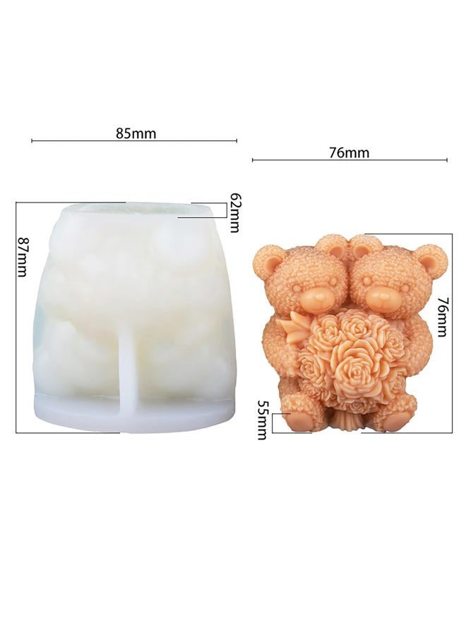 EVERELAM Large Flower Bear Cylinder Molds Silicone Wave Spiral Candle Mold - Silicone Resin Casting Molds for Candle & Resin & Soap Craft Supplies - Image 4