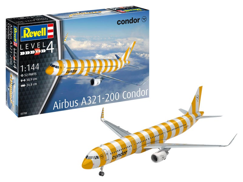 Revell 03788 Airbus A321-200 Condor 1:144 Scale Unbuilt/Unpainted Plastic Model Kit - Image 5