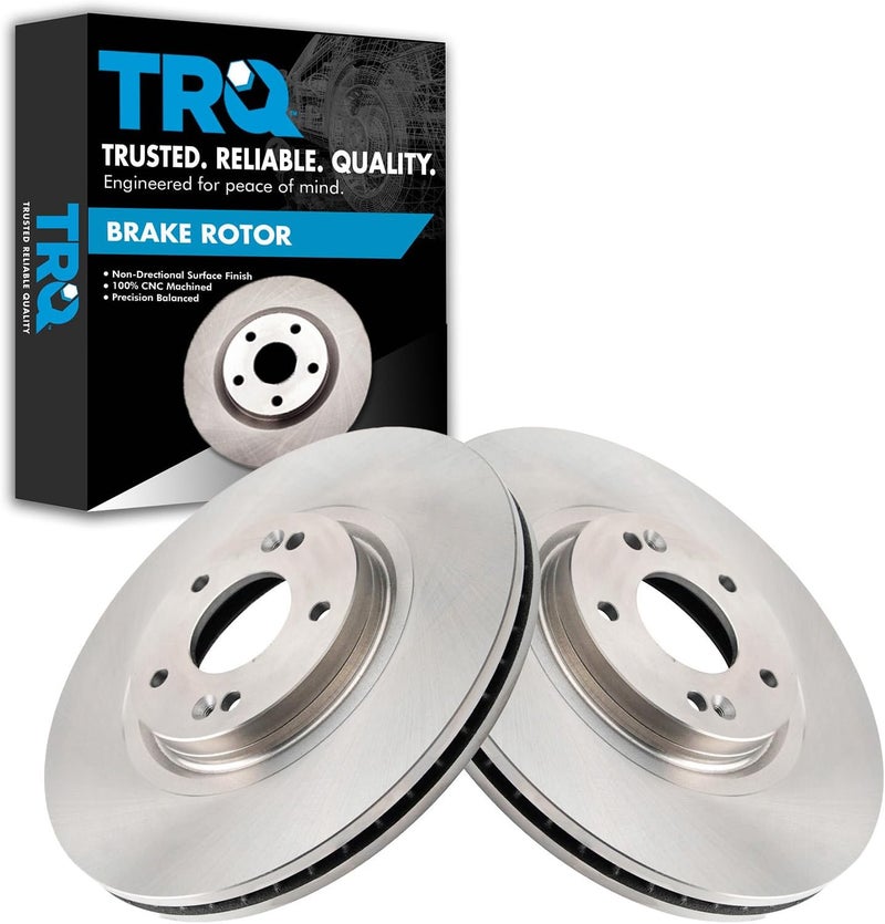 TRQ Front Brake Rotor Set Vented Compatible with 2007-2012 Hyundai Veracruz - Image 1