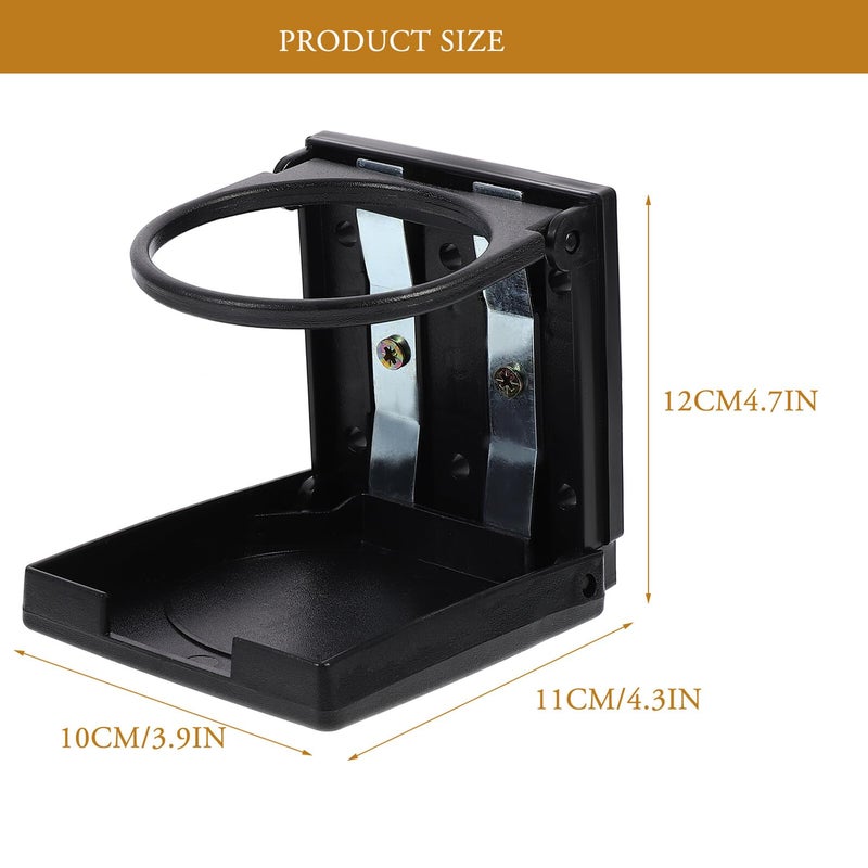 Black Folding Car Cup Holder Portable Water Bottle Stand Travel Vehicle Interior Accessories - Image 3