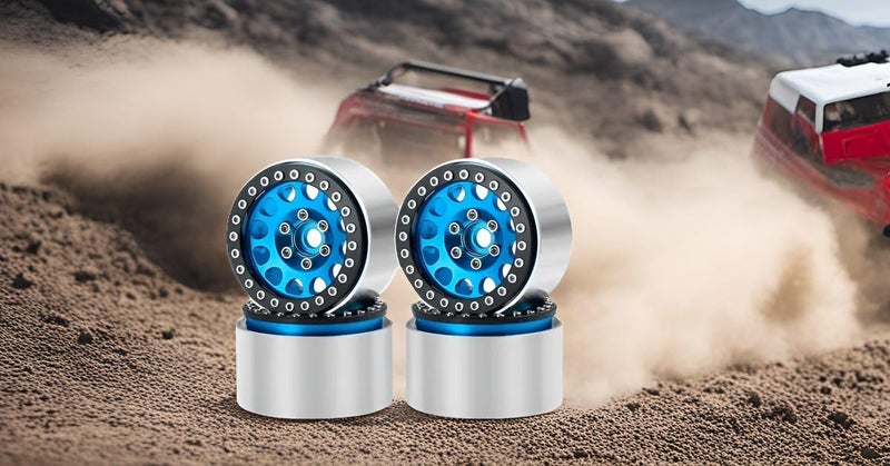 RCLIONS 4PCS Aluminum 1.9"" Beadlock Wheels Rims 35mm Width Upgrade for Axial SCX10 II  SCX10 III  TRX4 1/10th RC Crawler Vehicle Car Parts (Blue) - Image 4