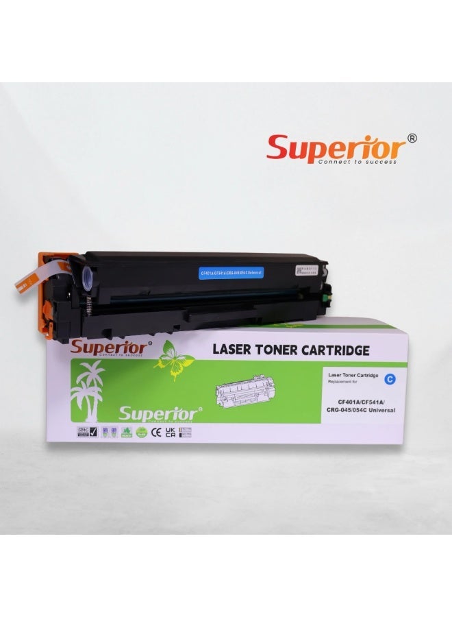 SOS Superior Superior CF541 / CF202A Cyan Compatible Toner Cartridge – With Chip For HP Color LaserJet & Canon imageCLASS / i-Sensys Printers - Image 1
