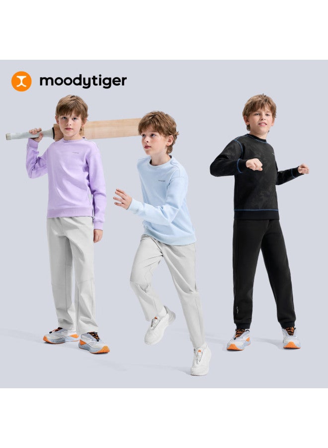 Moodytiger Kids Hoodie Soft Breathable Winter New Boys Top Dark Pattern Print Air Layer Girls Sportswear