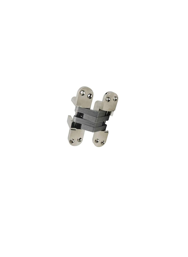 ROBUSTLINE Concealed invisible door hinges (cross hinges) zinc alloy Matt silver finish 45MM - Image 1