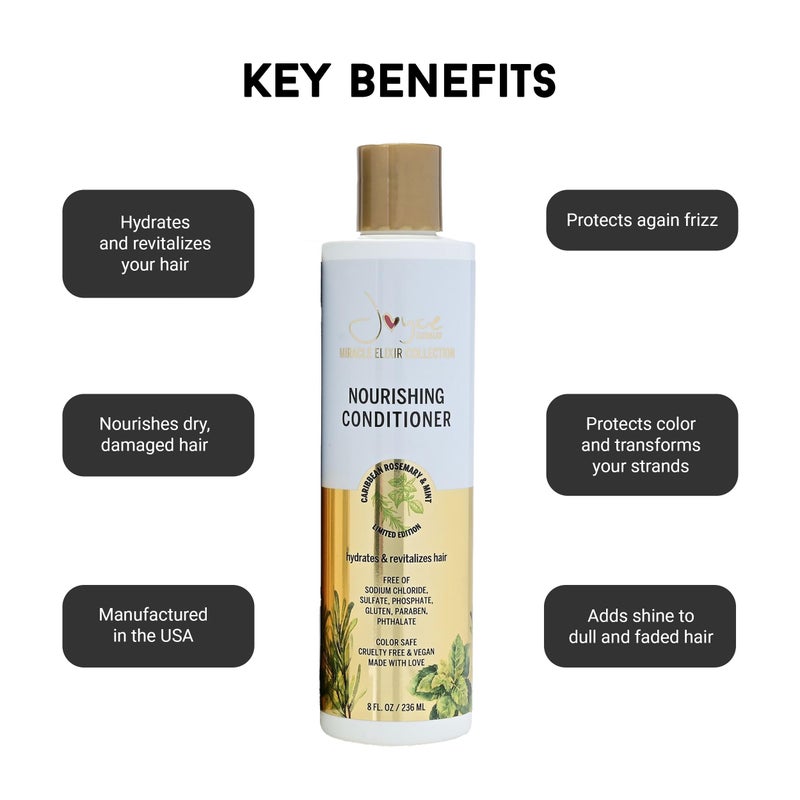 Miracle Elixir Collection Joyce Giraud Miracle Elixir Nourishing Conditioner, Restores Moisture, Detangles, Adds Shine, 8 Fl. Oz - Image 3