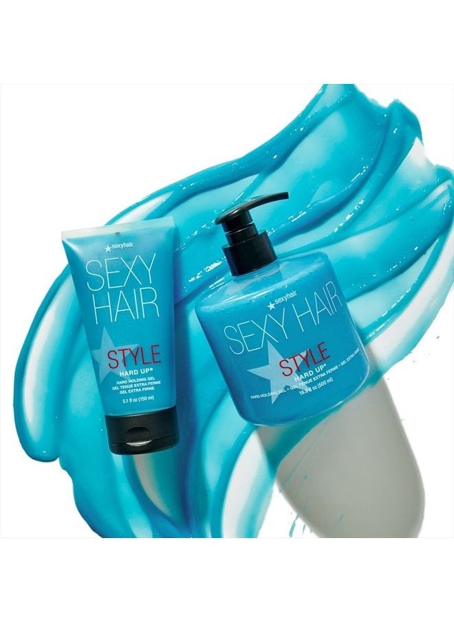 Sexy Hair - Style Hard Up Hard Holding Gel, Extreme Hold | Non-Flaking Formula | All Hair Types, 5.1 Fl Oz - Image 1