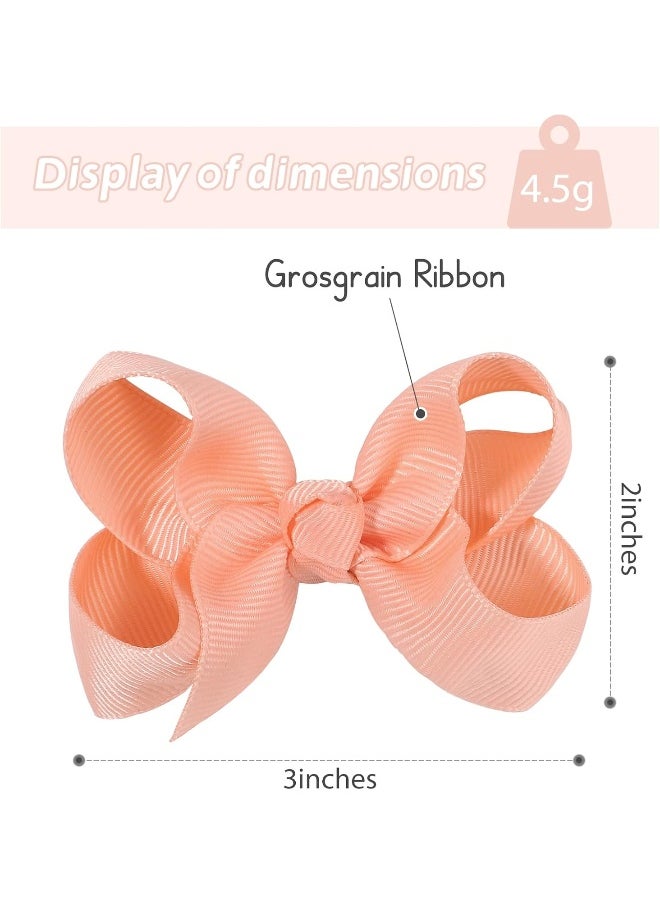 choicbaby 58pcs 3 Inches Grosgrain Ribbon Pinwheel Hair Bows Alligator Clips Hair Barrettes Accessories for Baby Girls Kids Toddlers Teens 29 Colors in Pairs  - Image 2
