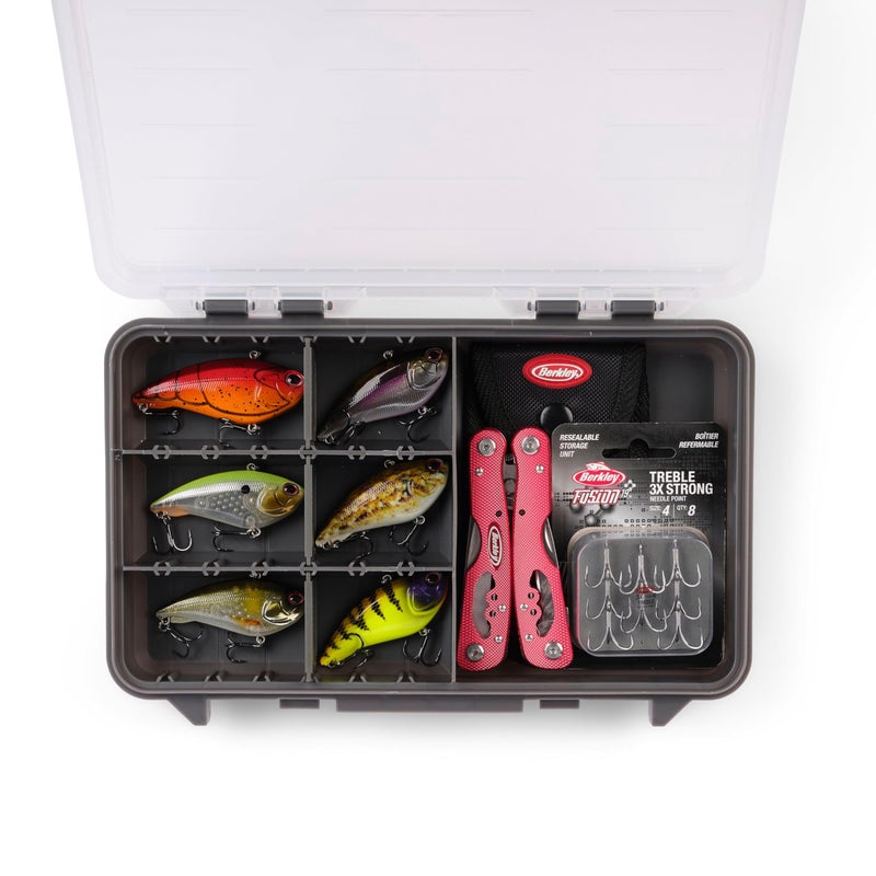 Plano StowAway 3600 50/50 Split Stow Tackle Box with Corrosion-Preventive Rustricor, Single Latch Design, Transparent DuraView Lid, Stackable Storage for Fishing Bait, Lures and Gear - Image 2