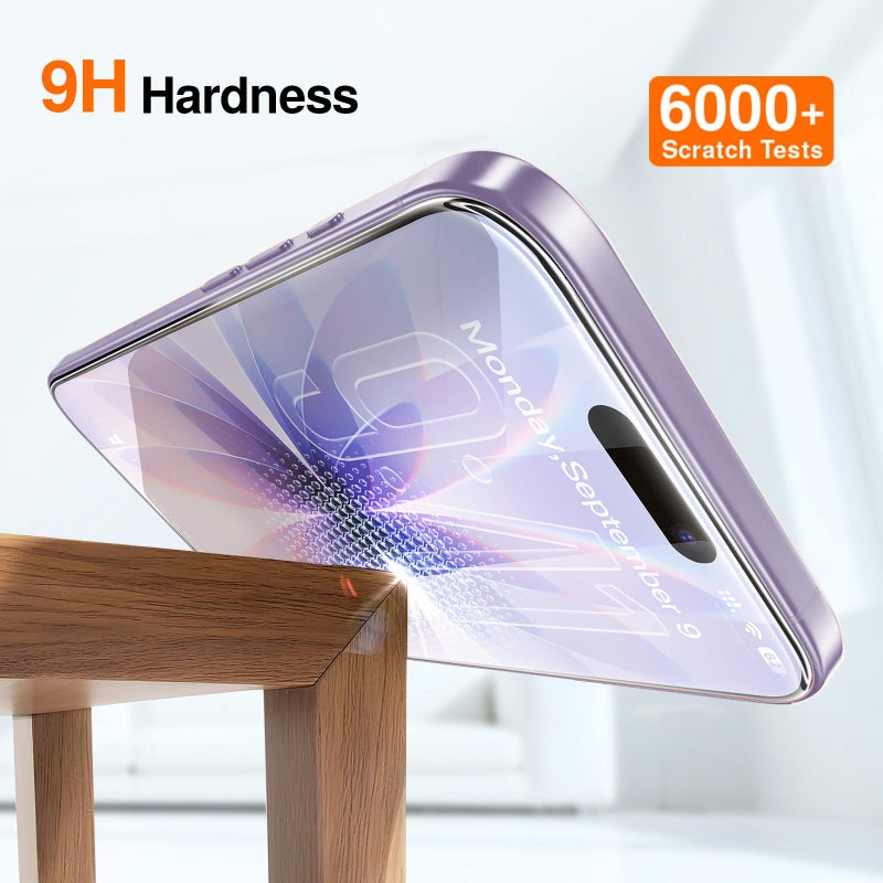 SMARTDEVIL 2 Pack Screen Protector for iPhone 17, 9H Hardness Military Grade Shatterproof HD Clear Tempered Glass, Easy to Install, Auto Bubble-Free and Dust-Free Box, Case Friendly - Image 4