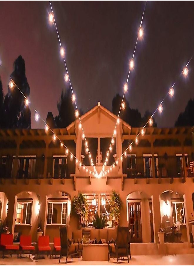 Captaintech Outdoor String Lights 20 Feet G45 Globe Patio Lights with 20 Edison Glass Bulbs, Waterproof Connectable Hanging Light for Backyard Porch Balcony Party Décor  - Image 5
