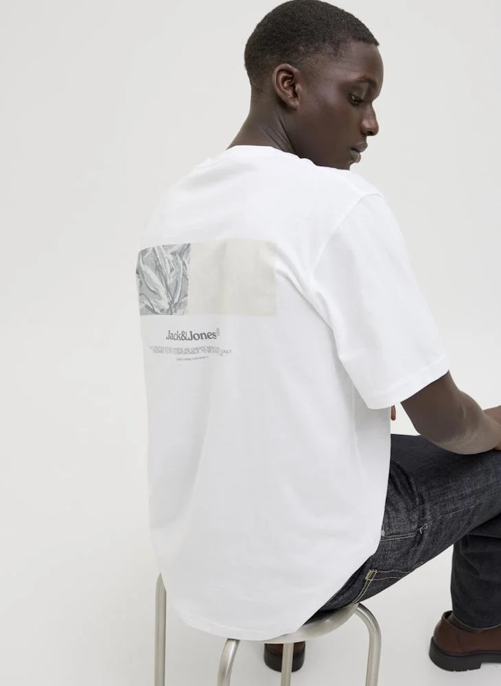 JACK & JONES Jorsplit Logo Crew Neck T-Shrt