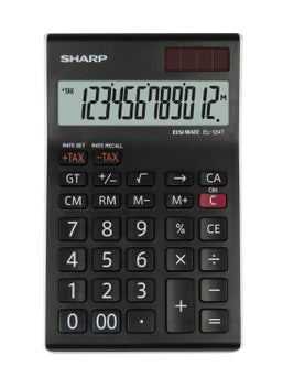 SHARP EL-124TWH 12 Digit Desktop Calculator  - Image 1