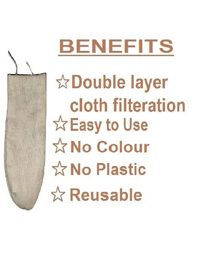 WUD 6 pcs. Double layer Unbleached Muslin Cloth Water Filter for Tap; No Colour Fabric. Tap cover for Purifying; Filtering the water in Home and Kitchen, purification method-double cloth filteration. - Image 3