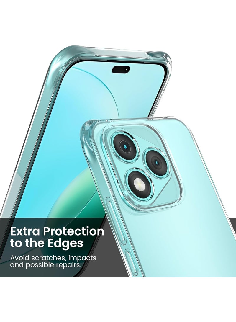Case for Honor 400 Lite Clear Cover Shockproof flexible TPU Bumper Cover Transparent Anti scratch TPU Full Camera Protection designed for Honor 400 Lite - Image 3