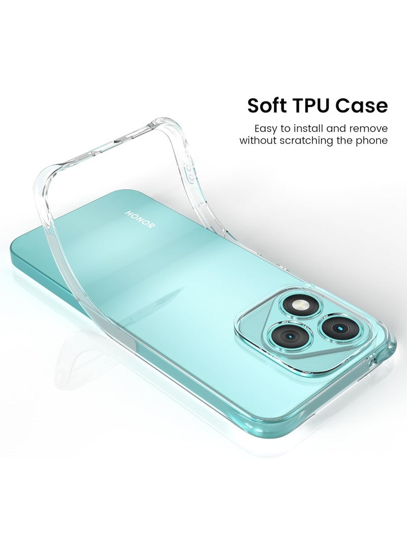 Case for Honor 400 Lite Clear Cover Shockproof flexible TPU Bumper Cover Transparent Anti scratch TPU Full Camera Protection designed for Honor 400 Lite - Image 2