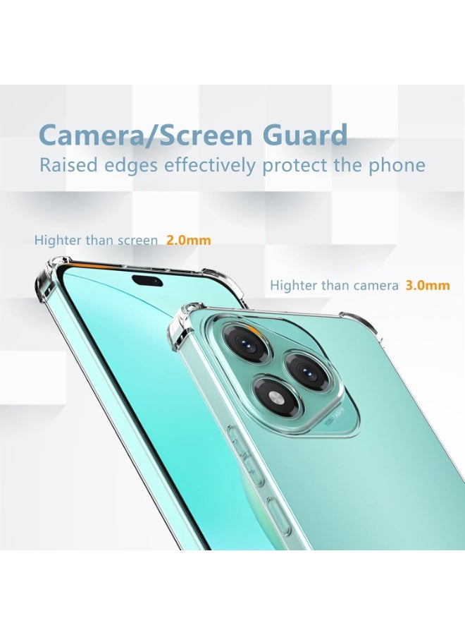 Case for Honor 400 Lite Clear Cover Shockproof flexible TPU Bumper Cover Transparent Anti scratch TPU Full Camera Protection designed for Honor 400 Lite - Image 5