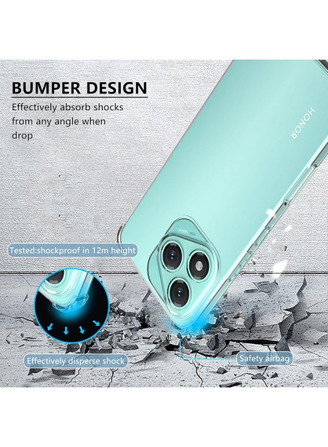 Case for Honor 400 Lite Clear Cover Shockproof flexible TPU Bumper Cover Transparent Anti scratch TPU Full Camera Protection designed for Honor 400 Lite - Image 4