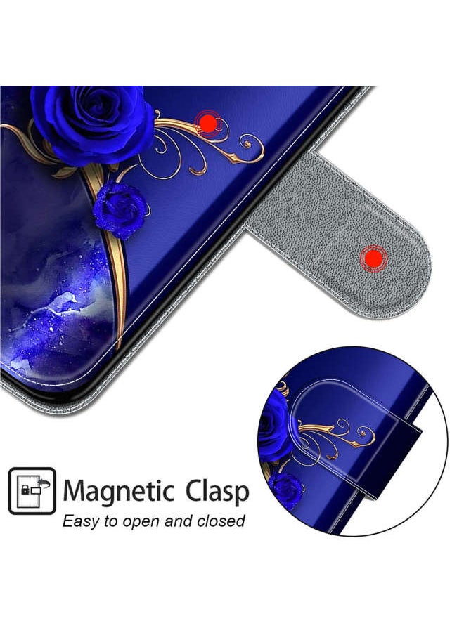 Generic - Voltage Painted Leather Case For Red Rice Note12pro Mobile Phone Case Flip Card Wallet For Xiaomi12T Protective Case-Color:White Cloud Blue Butterfly-Applicable Model:Redmi 9 Power/note9 4G - Image 1